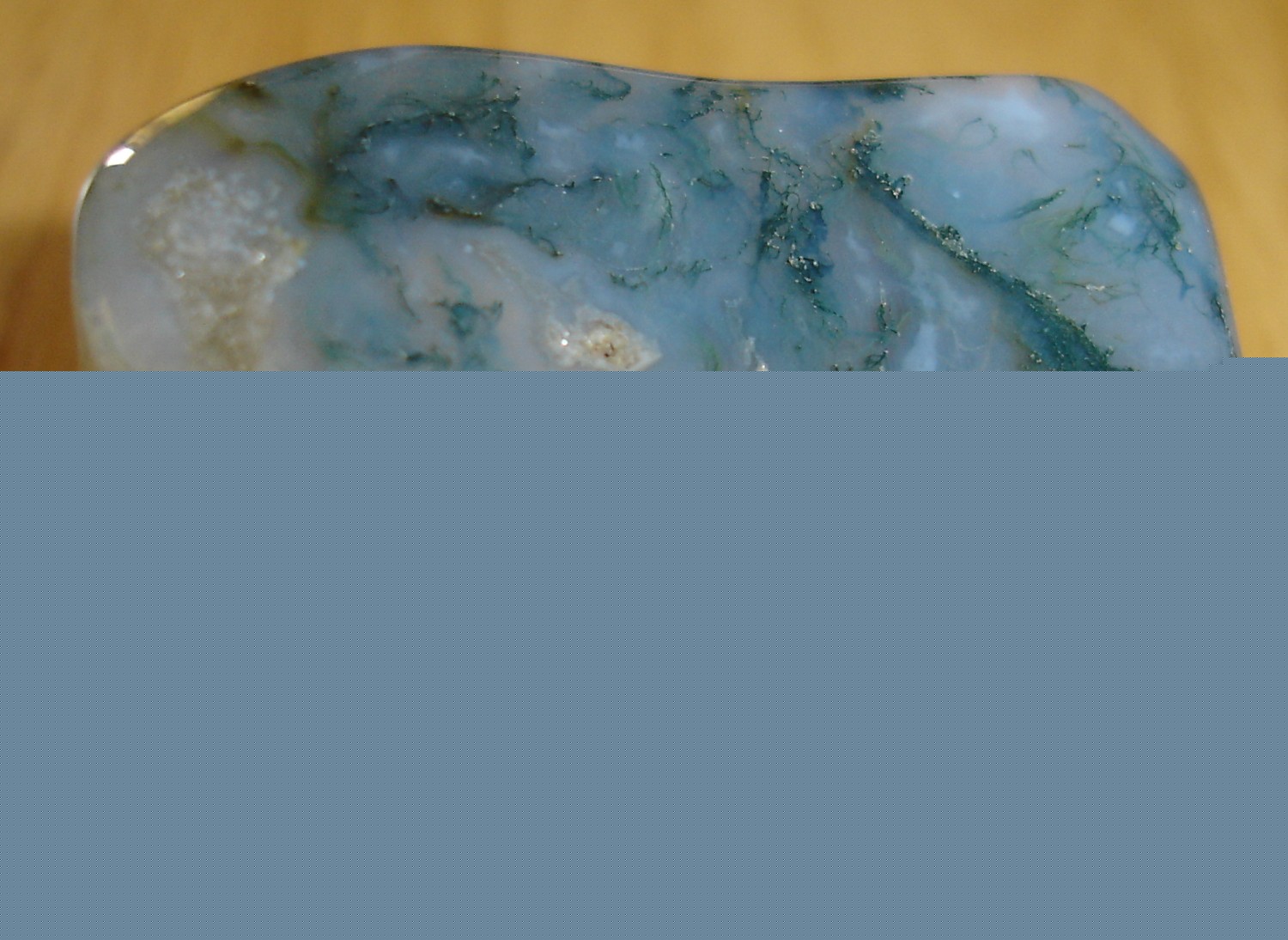 Agate Mousse Polie - Brsil - 41 x 31 x 19 mm - 35gr