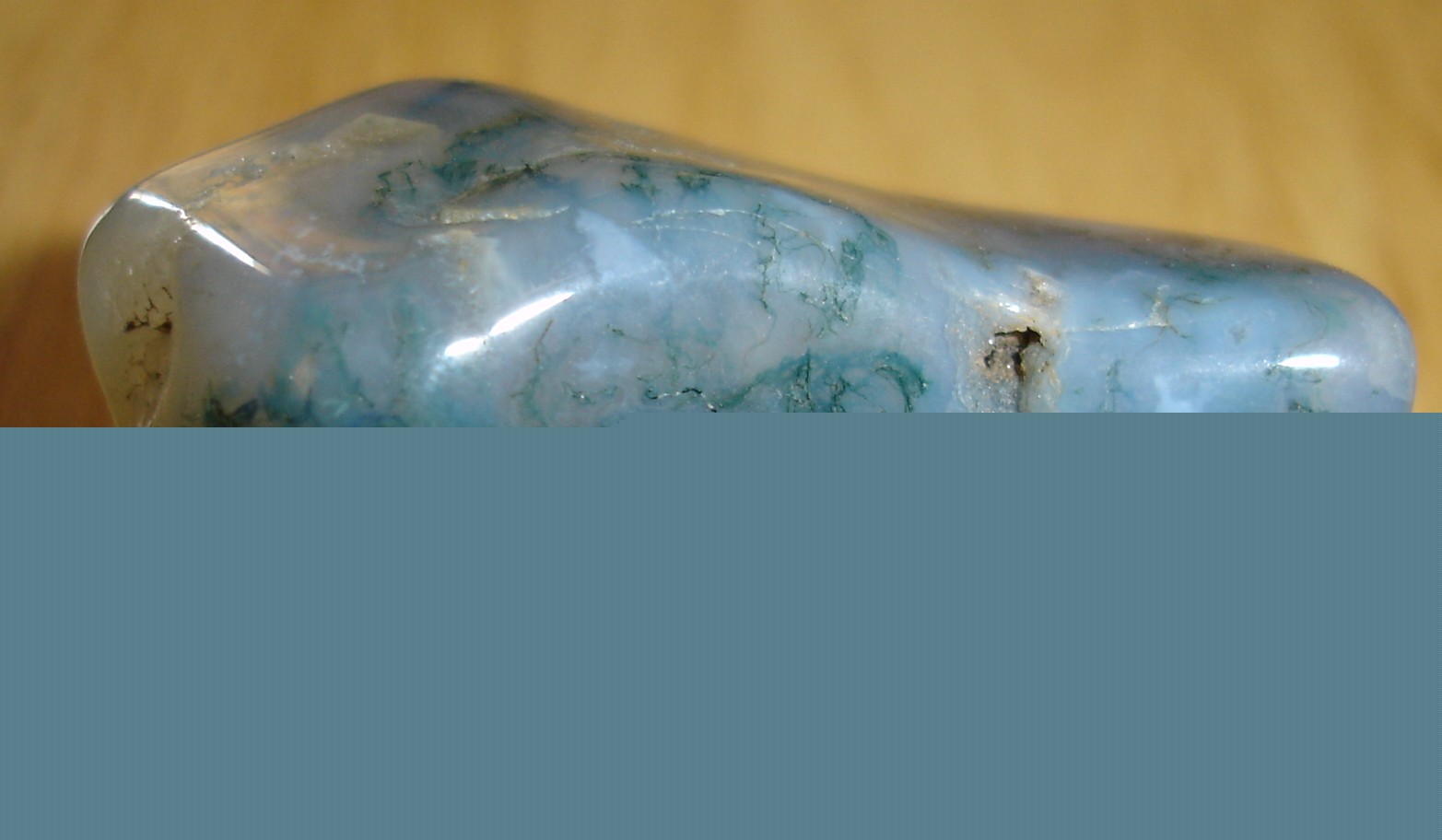 Agate Mousse Polie - Brsil - 41 x 31 x 19 mm - 35gr